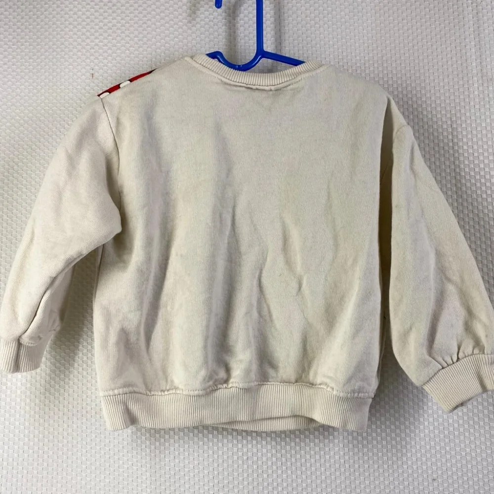 Zara Kids Disney Mickey & Friends Cream Sweatshirt Size 2-3 Years Pullover - Picture 3 of 11